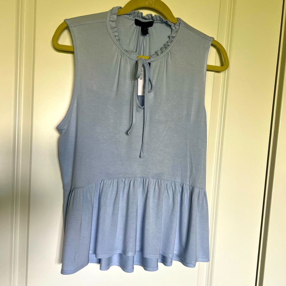 NWT JCREW Knit Blue Sleeveless Top SZ M - Picture 1 of 5